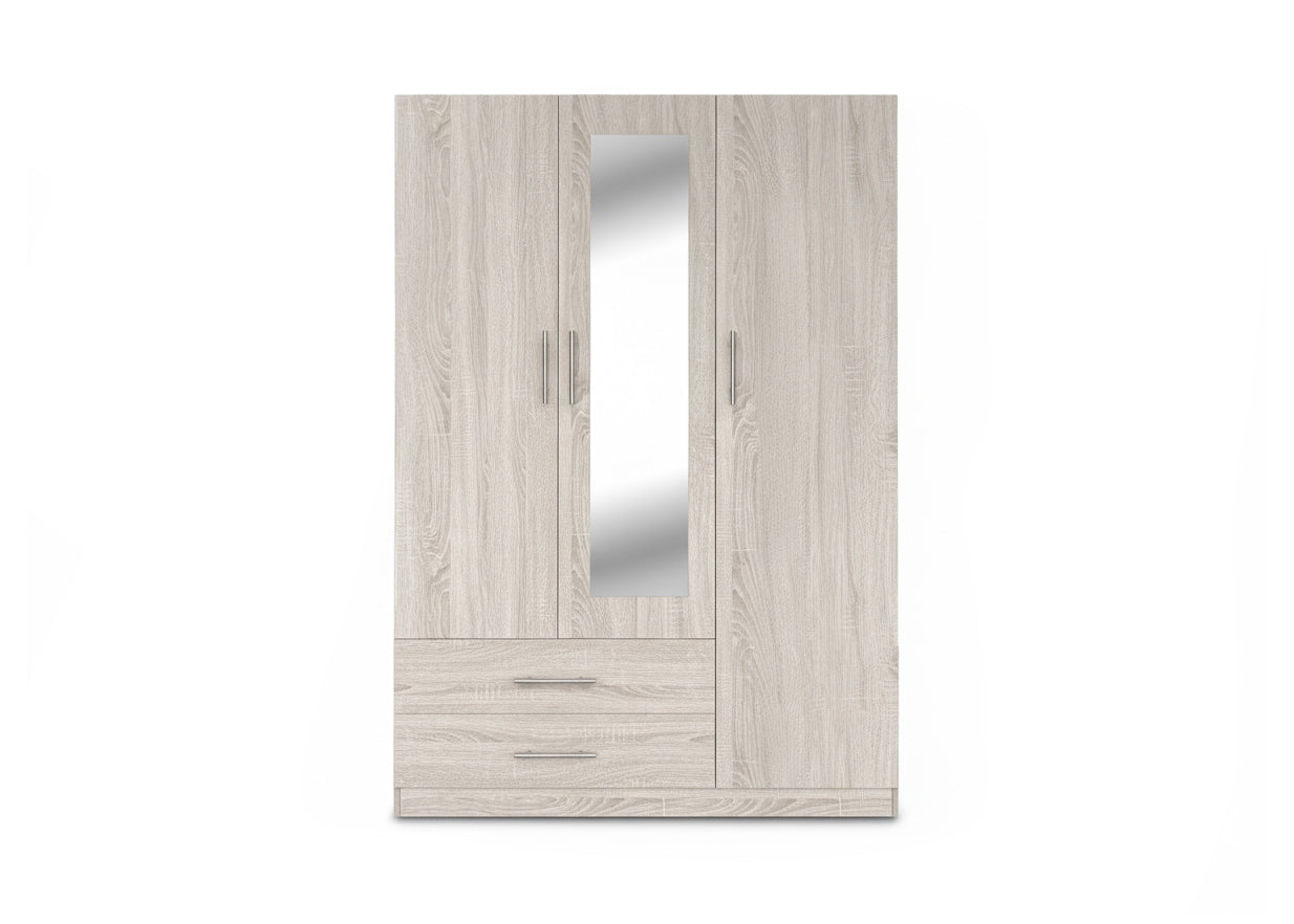 Armario de Dormitorio W 3 Puertas, con Espejo