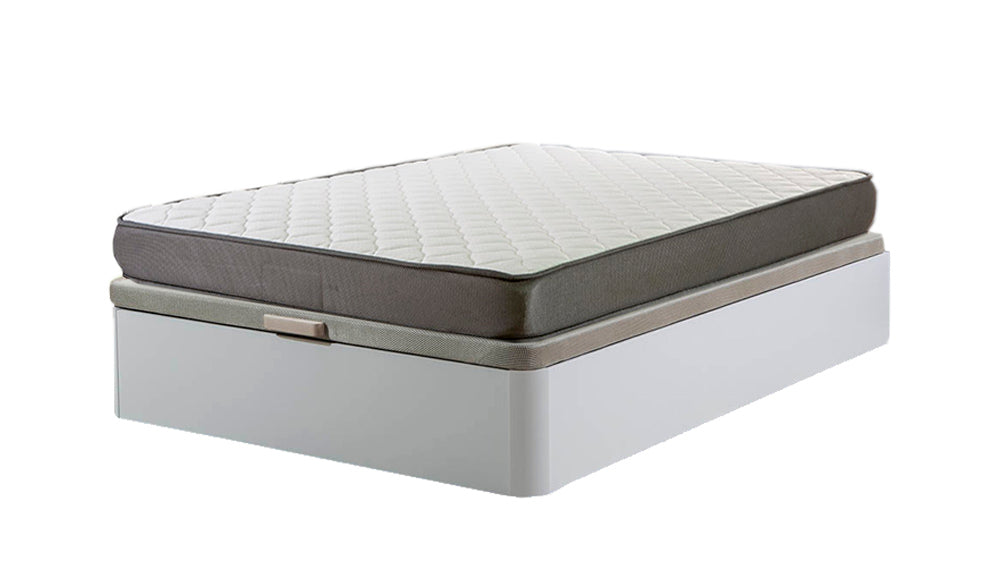 Cama Canape Abatible Blanco 150x190cm + Colchon