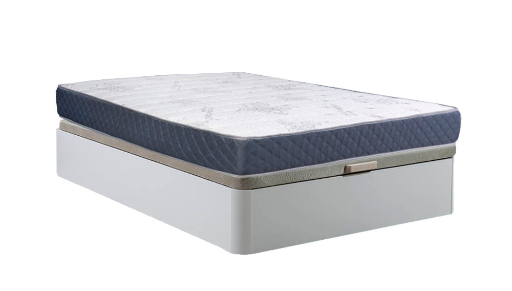 Cama Canape Abatible Blanco 105x190cm + Colchon