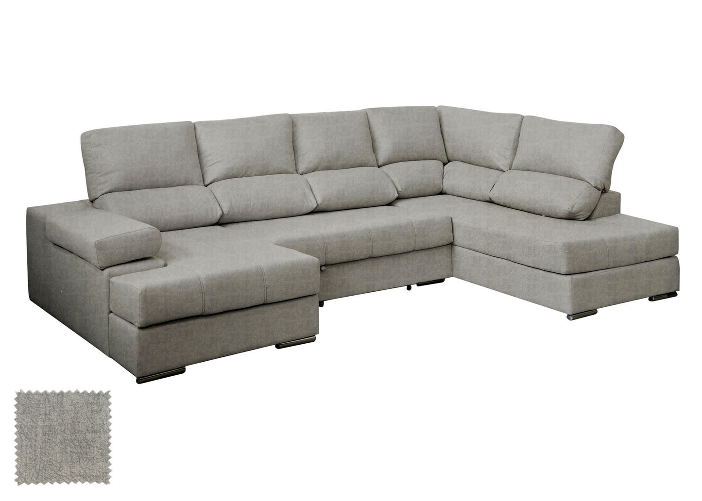 Mega Sofa Cama Chaise Longue Rinconera Italia 345cm