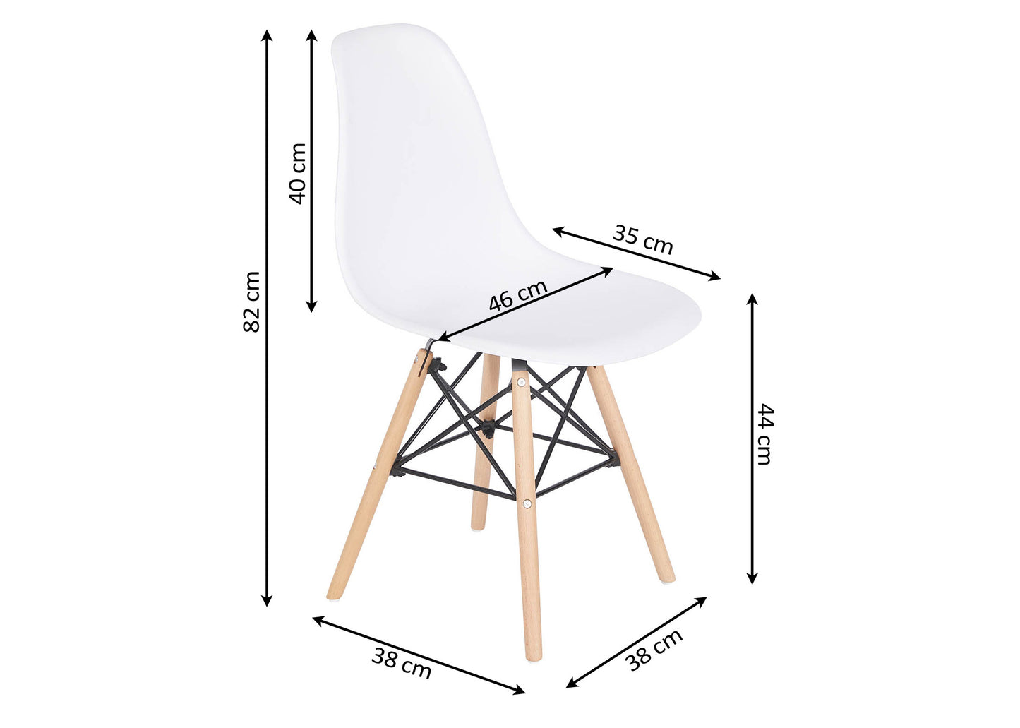 Mesa de Comedor 180cm + 4 Sillas Estilo Nordico