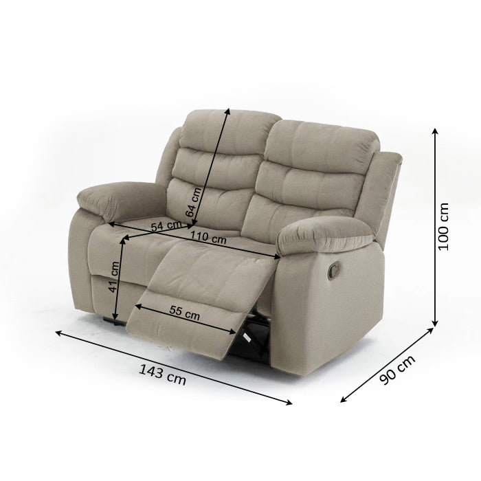 Sofa Reclinable Manual Houston 2 Plazas