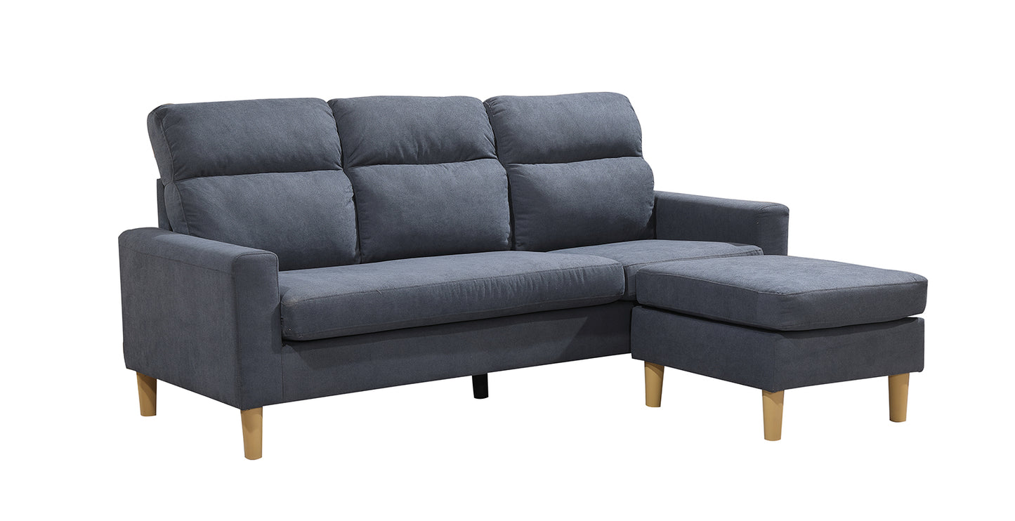 Sofa Agora + Puff Convertible en Chaise Longue 196cm
