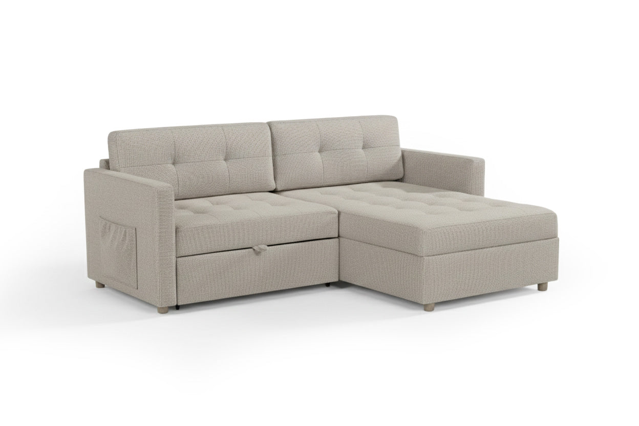 Sofa Cama Chaise Longue Reversible Indigo con Arcon 220cm