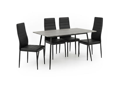 Mesa de Comedor 140cm + 4 Sillas Polipiel