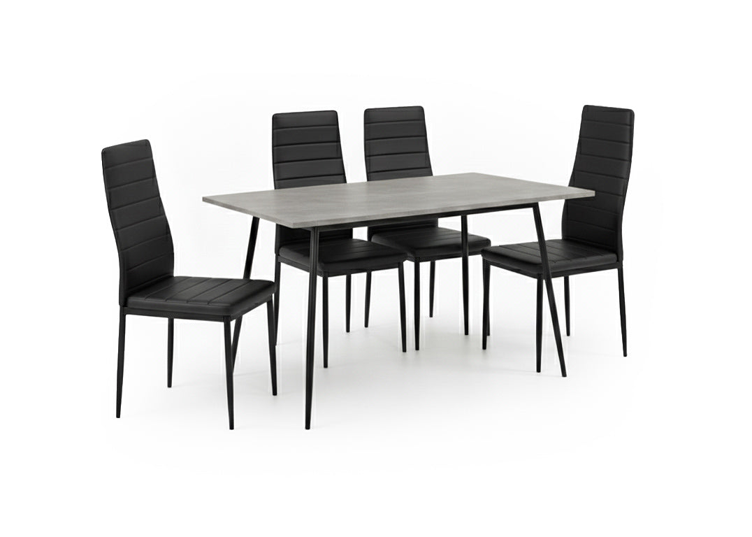 Mesa de Comedor 160cm + 4 Sillas Polipiel