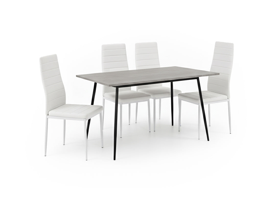 Mesa de Comedor 160cm + 4 Sillas Polipiel
