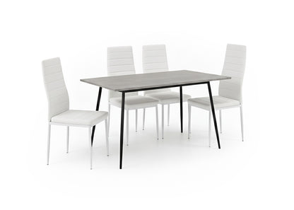 Mesa de Comedor 160cm + 4 Sillas Polipiel