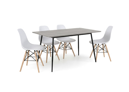 Mesa de Comedor 180cm + 4 Sillas Estilo Nordico