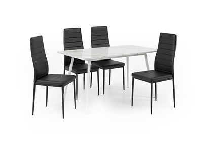 Mesa de Comedor 140cm + 4 Sillas Polipiel