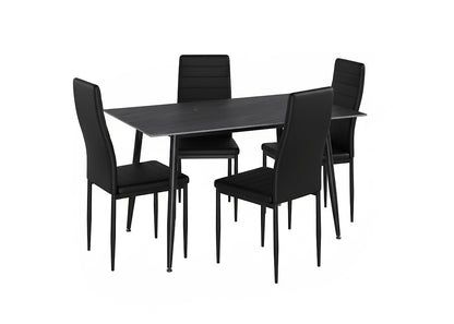 Mesa de Comedor 180cm + 4 Sillas Polipiel