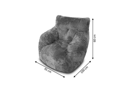 Puff Sillon en Tela 1 Plaza - Estilo Moderno