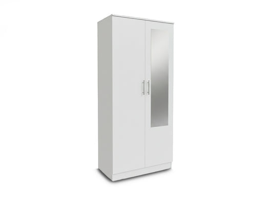 Armario de Dormitorio 2 Puertas W, con Espejo