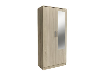 Armario de Dormitorio W 2 Puertas, con Espejo