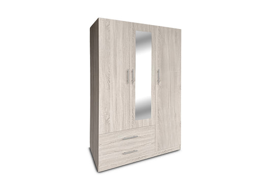 Armario de Dormitorio W 3 Puertas, con Espejo