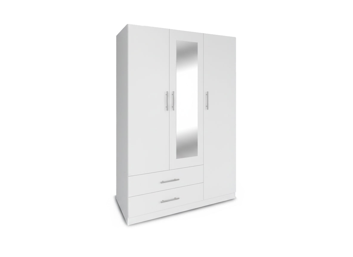 Armario de Dormitorio 3 Puertas W, con Espejo