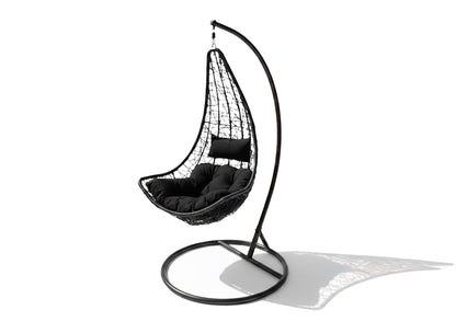 Silla Mecedora Colgante Negro. Muebles de Jardin y Terraza