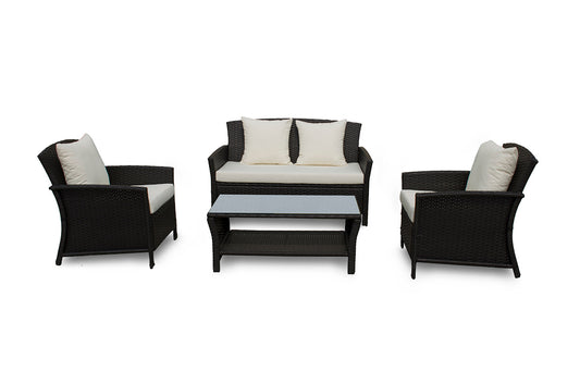 Sofa Newport + 2 Sillones + Mesa de Ratan PE. Muebles de Jardin y Terraza