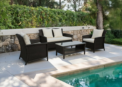 Sofa Newport + 2 Sillones + Mesa de Ratan PE. Muebles de Jardin y Terraza