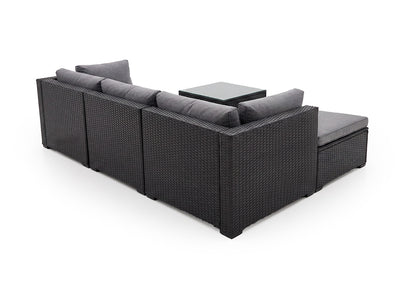 Sofa Chaise Longue Combo + Mesa de Ratan PE. Muebles de Jardin y Terraza