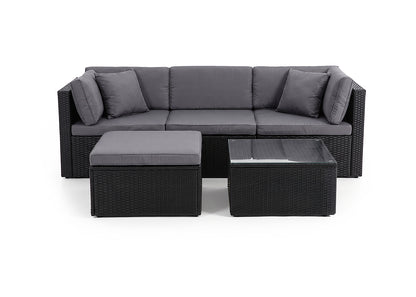 Sofa Chaise Longue Combo + Mesa de Ratan PE. Muebles de Jardin y Terraza
