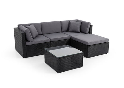 Sofa Chaise Longue Combo + Mesa de Ratan PE. Muebles de Jardin y Terraza