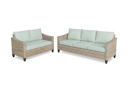 Conjunto de Exterior, Sofa 3+2 Sanstar en Ratan PE. Muebles de Jardin y Terraza