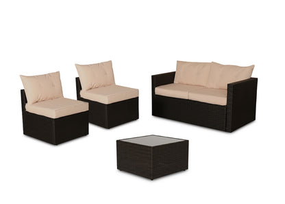 Sofa Ulibarri + 2 Sillones + Mesa de Ratan PE. Muebles de Jardin y Terraza