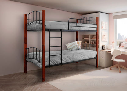 Oferta: Litera Doble Cama 90cm de Madera y Metal+ 2 Colchones