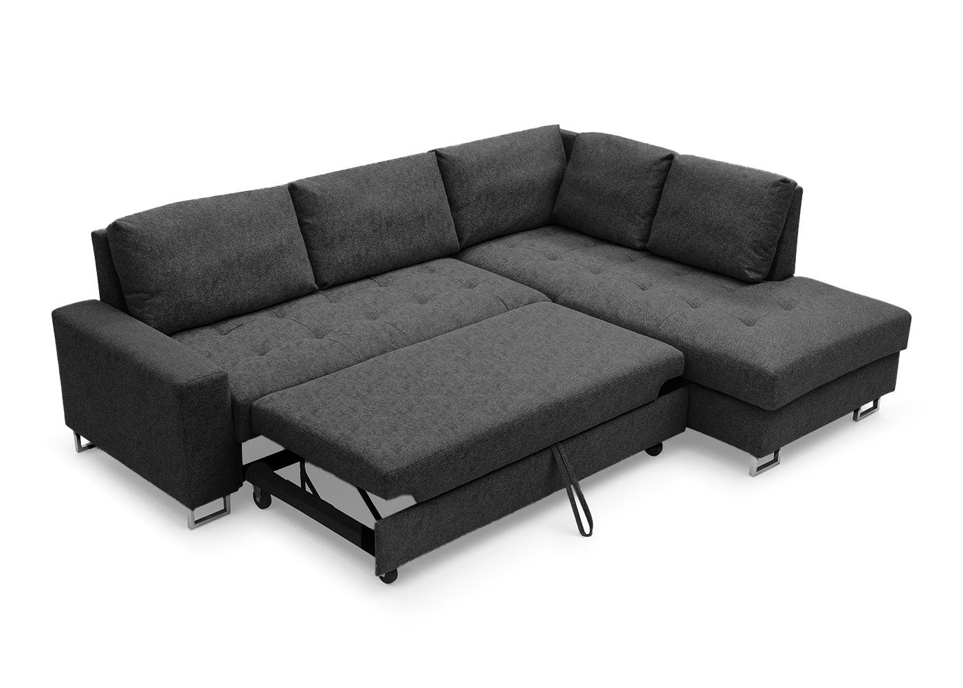 Sofa Cama Rinconera Febe 242cm. Chaise Longue, con Arcon