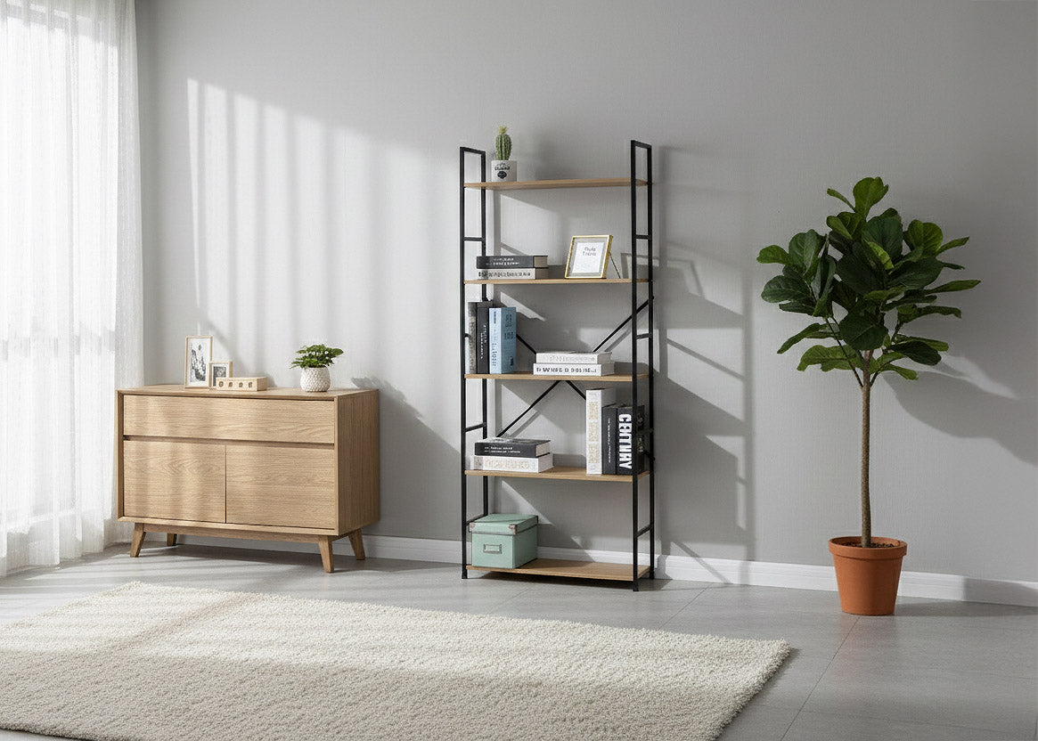 Estanteria Alta Nancy Estilo Industrial 144cm