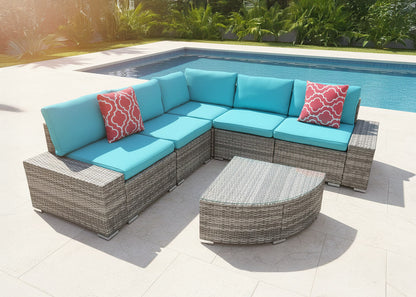 Conjunto de Sofa Rinconera + Mesa. Muebles de Jardin y Terraza