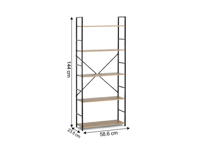 Estanteria Alta Nancy Estilo Industrial 144cm