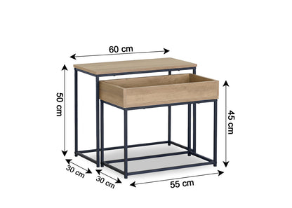 Mesa Auxiliar Nido Nancy Estilo Industrial