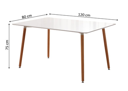 Mesa Nordica de Comedor o Cocina Moritz 120cm