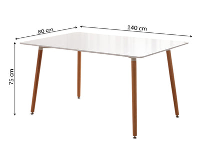 Mesa Nordica de Comedor o Cocina Moritz 140cm