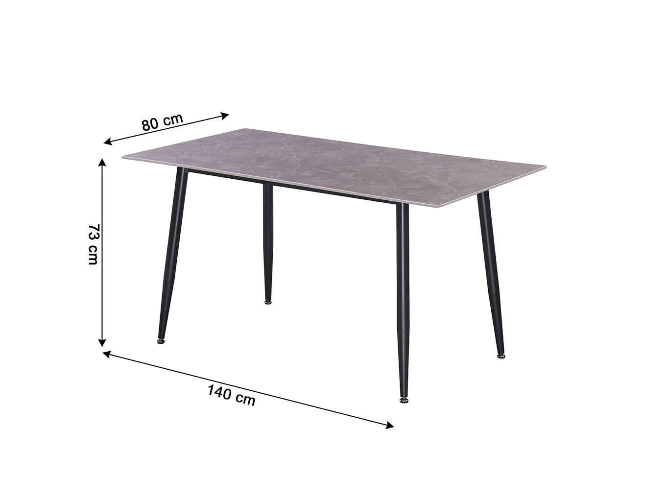 Mesa de Comedor 140cm + 4 Sillas Estilo Nordico