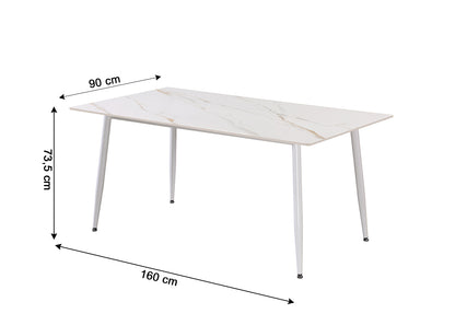 Mesa de Comedor 160cm + 4 Sillas Polipiel