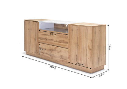 Comoda Aparador Industrial MPC 2 Puertas y 2 Cajones