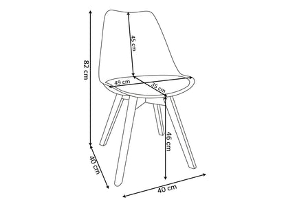 Mesa de Comedor 140cm + 4 Sillas Nordic