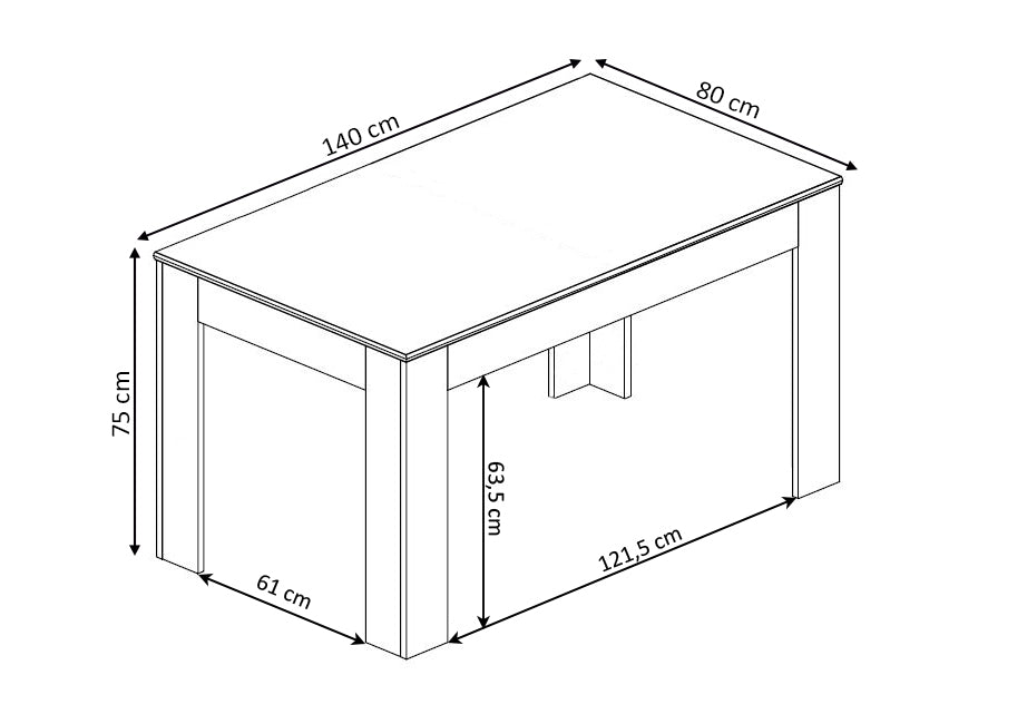 Mesa de Comedor o Cocina Miramy 140cm