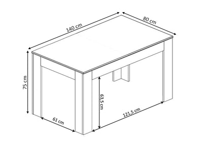 Mesa de Comedor o Cocina Miramy 140cm