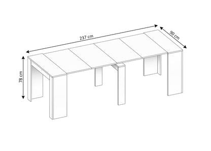 Mesa Extensible Lia de Comedor o Cocina 237cm
