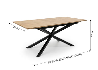 Pack Mesa Extensible HD + 6 Sillas Estilo Nordico