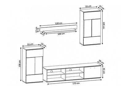 Conjunto Muebles de Salon Airam