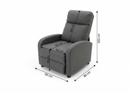 Sillon Reclinable Ellie 1 Plaza Gris