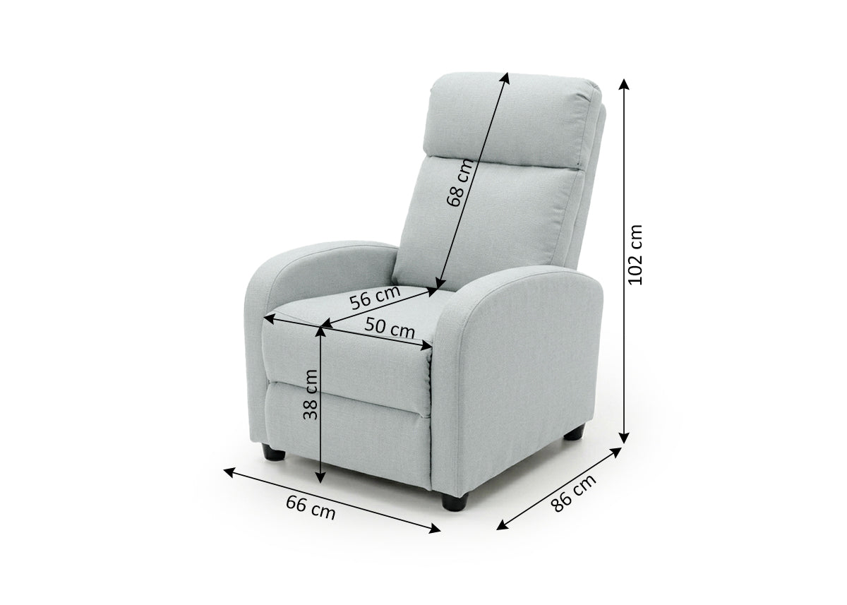 Sillon Reclinable Ellie 1 Plaza Azul