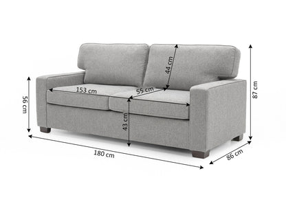 Sofa Cama Italy 3 Plazas 180cm Gris