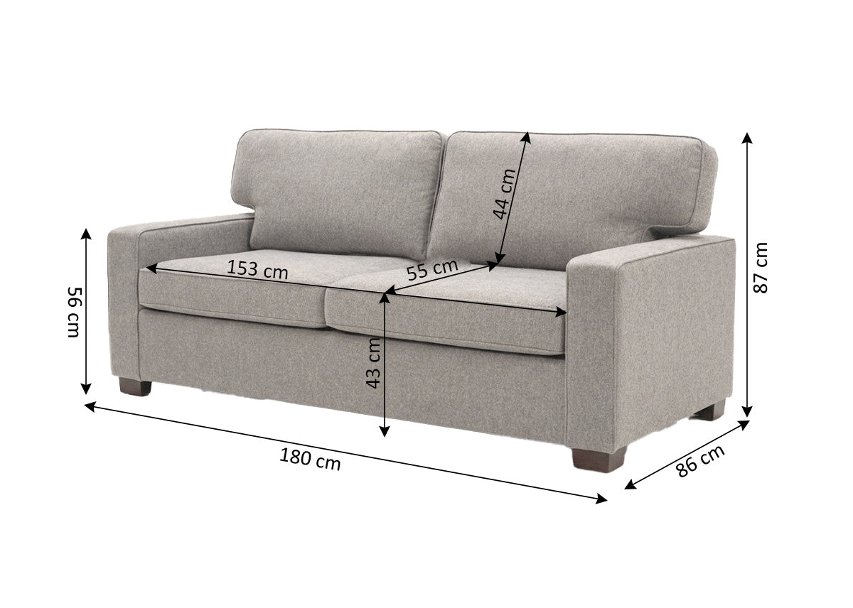 Sofa Cama Italy 3 Plazas 180cm Beige