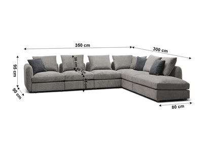 Sofa Chaise Longue Rinconera Bego 350cm